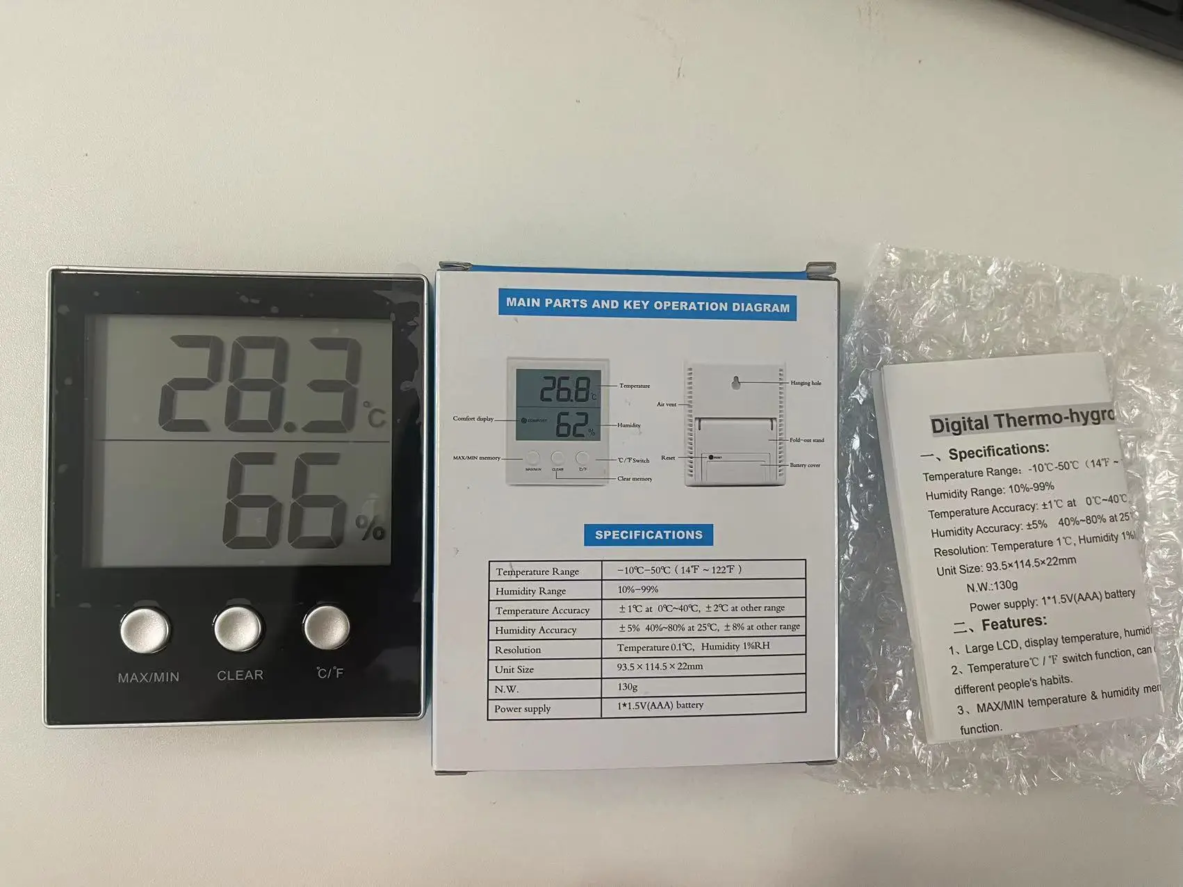 Hot Selling Digital Tabletop Desk Lcd Display Temperature Humidity Meter For Bedroom Living Room Factory Xiuda