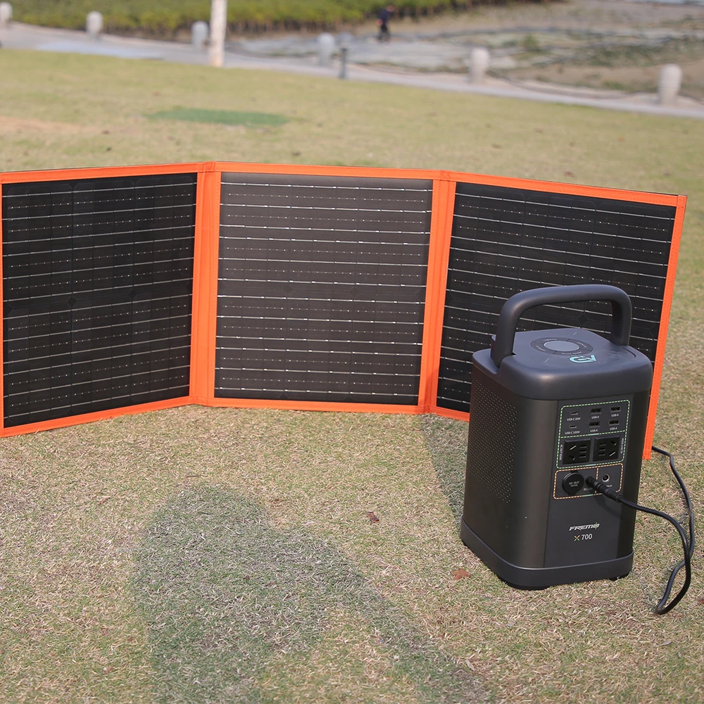 Customized 700w Mobile Solar Generator With Lifepo4 Battery Inverter Super Fast Charging Portable Power Station Solar