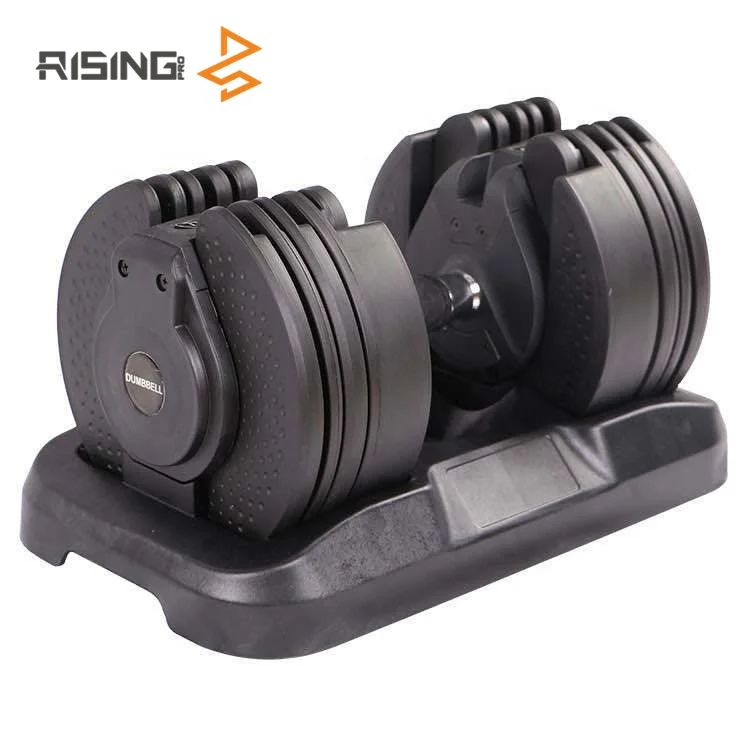 Rising  automatic adjustable weight dumbbell gym 20kg adjustable dumbbell