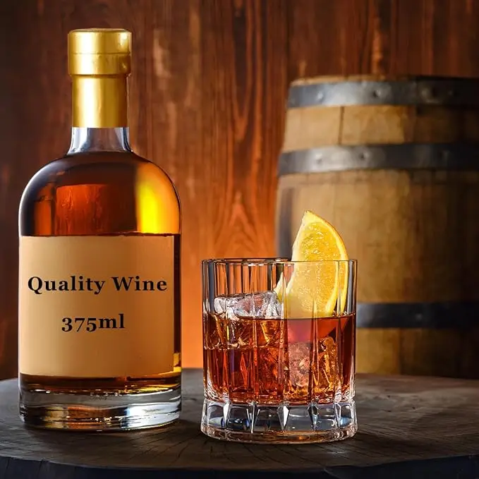 Custom Clear Empty 50/100/500/700/750ml Gin Wine Rum Vodka Whiskey Spirit Liquor glass Bottle With Label