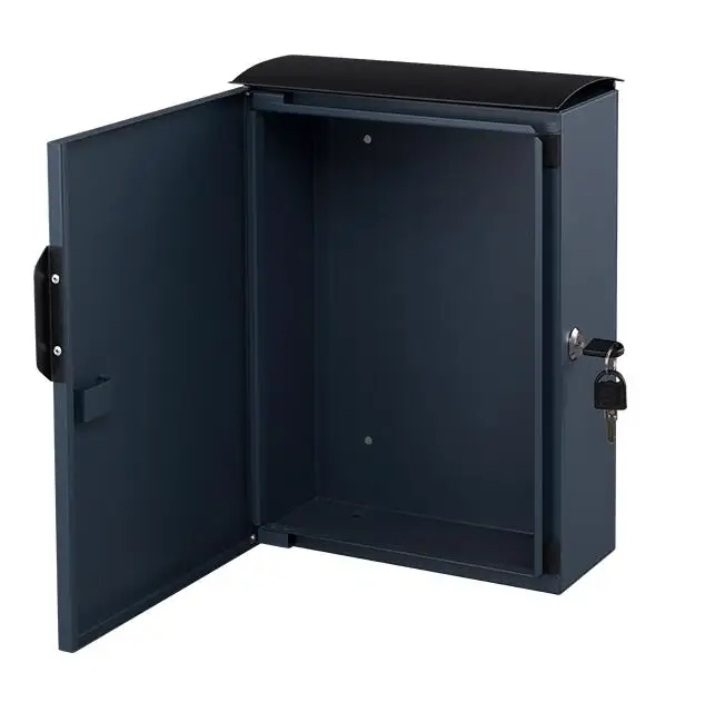 High Quality Customized Modern Wall Mounted Galvanized Steel Mailbox Hollow-Carved Design Letter Box with Lock Take out Settings