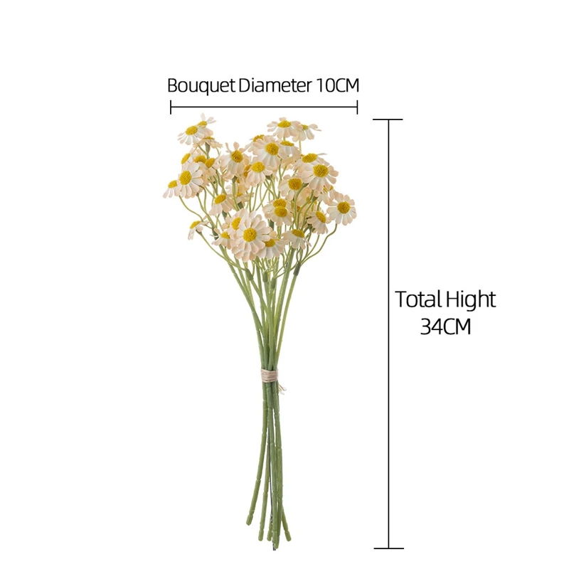 MW66002 Daisy Artificial Flowers Bulk Simulation Chamomile Silk Cosmos Flower for DIY Wedding Bouquet Home Decor