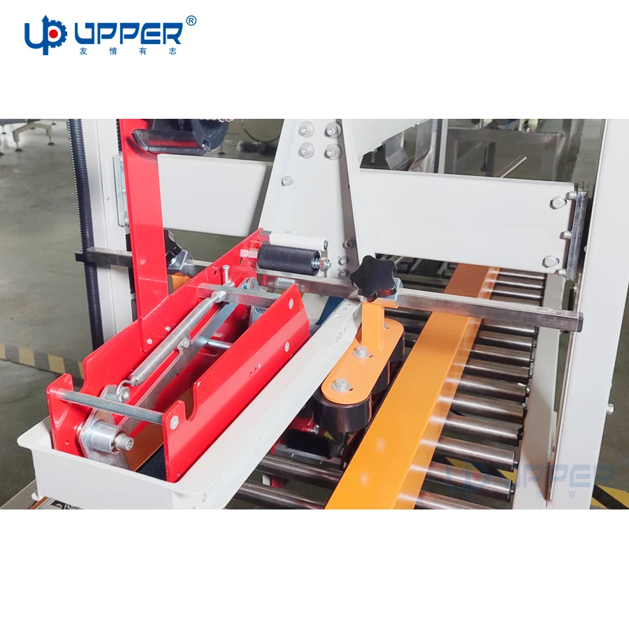 Top Bottom Tape Automatic Case Sealer UPPER Auto Box Carton Sealing Machine cookies chocolate food carton case sealer