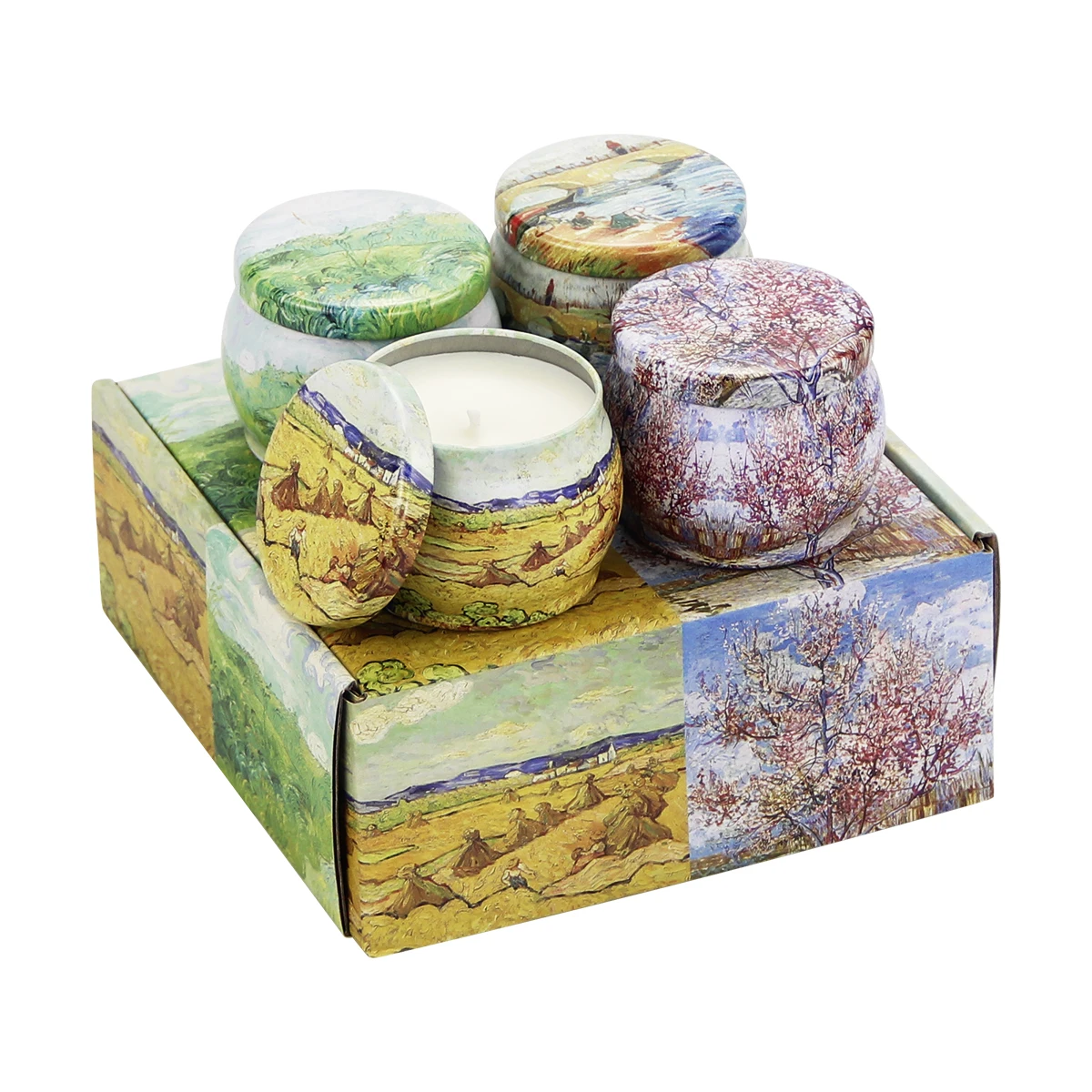 Factory Bulk Order Candles Custom Fragrance Dried Flower Aroma Candles Glass Gift Box Scented Candle