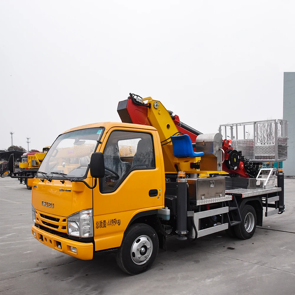 Factory Supply Ladder Forklift Truck Chinese Lugong Brand Aerial Work Platform Lift Capacity