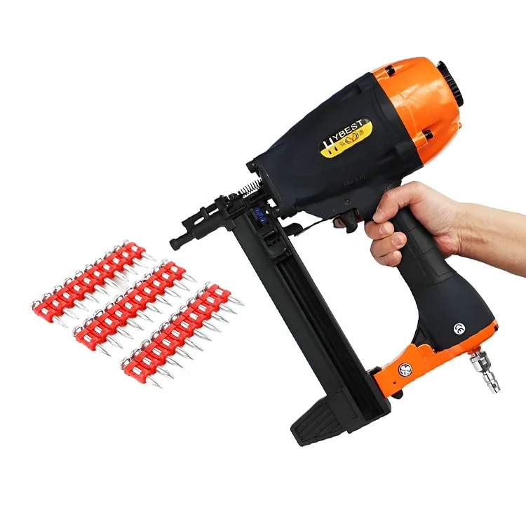 High Quality SR40 Pneumatic Air Concrete Nailer Air Actuated Nail Gun Industrial OEM Aluminum Alloy Strong Air Stapler 1 Years