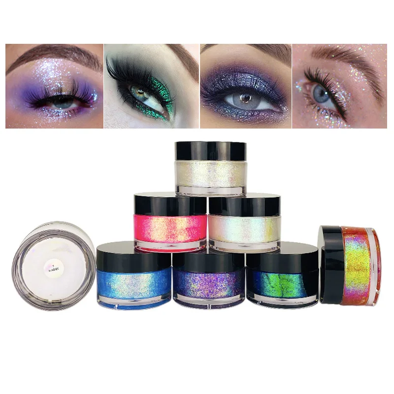 Wholesale 8ml Matte Cosmetic Makeup Eyeshadow Chunky Glitter Face Gel Festival Painting Supplies Face Body Various Skin Colors
