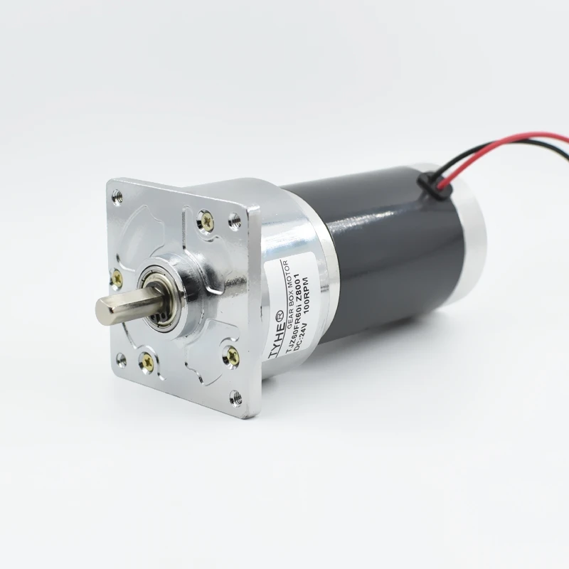Manufacturer D60mm gearbox 12v 24v 18v high power 60w 65 watt 70w 50w 10nm 100kg 80kg cm 120 rpm 30rpm PMDC dc steel gear