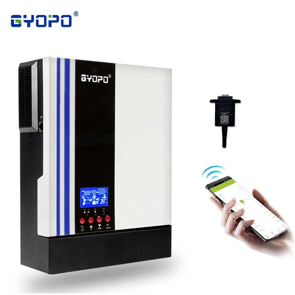 gyopo 3.2kva 3kva solar inverter hybrid solar inverter 12v ac 230v with wifi module
