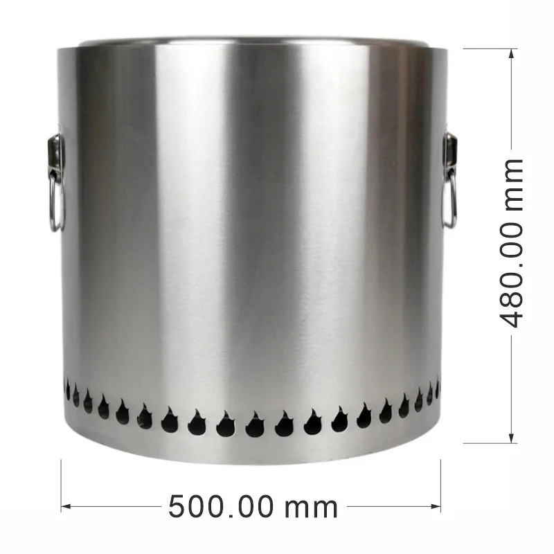 Stainless Steel Outdoor Camping Stove Smokeless Firewood Complete Set for Courtyard Campfire by the Lake Beach Premium Fire Pits