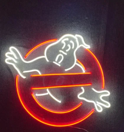 Acrylic plate manufacturing good bedroom decorations best quality factory direct ghost busters sale neon sign