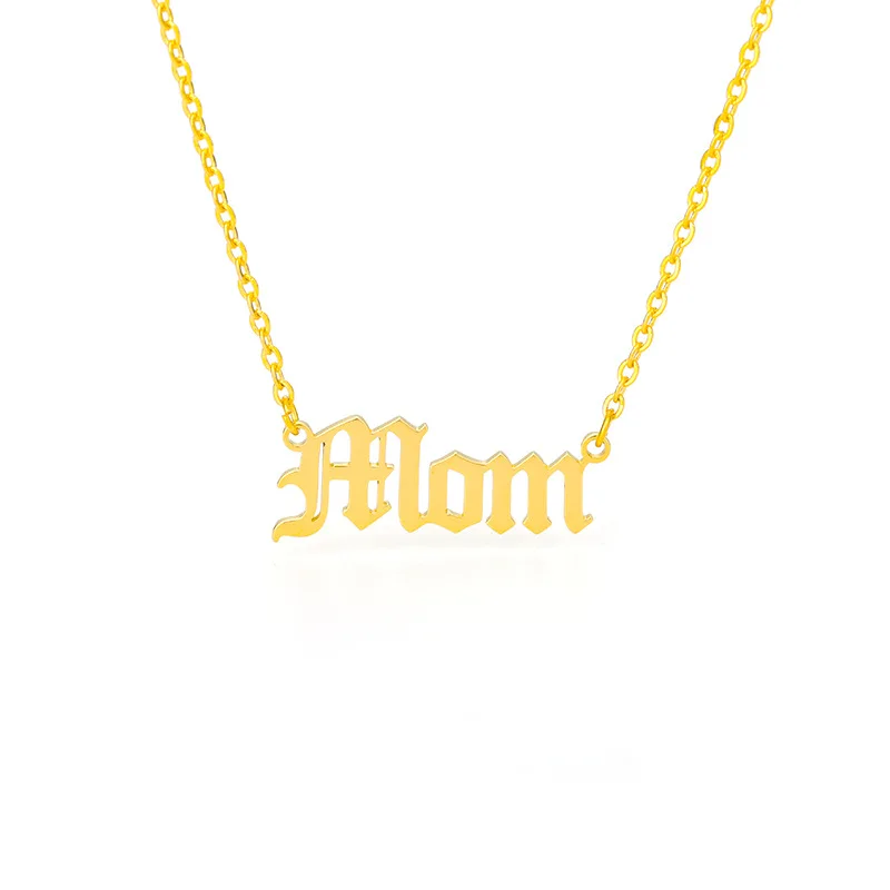 Go Party 18K plated stainless steel Queen King Mom  Lucia Lily letter name necklace
