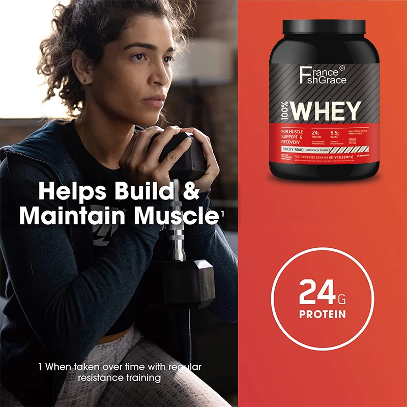 Private Label Body Muscle Building Rocky Road Flavor Whey Protein Powder Whey Protein Isolate Powder