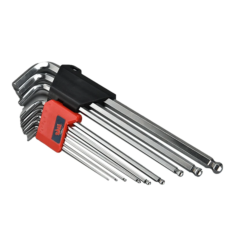 SALI Wholesale 9pcs Ball End Hex Key Set Allen Wrench Set