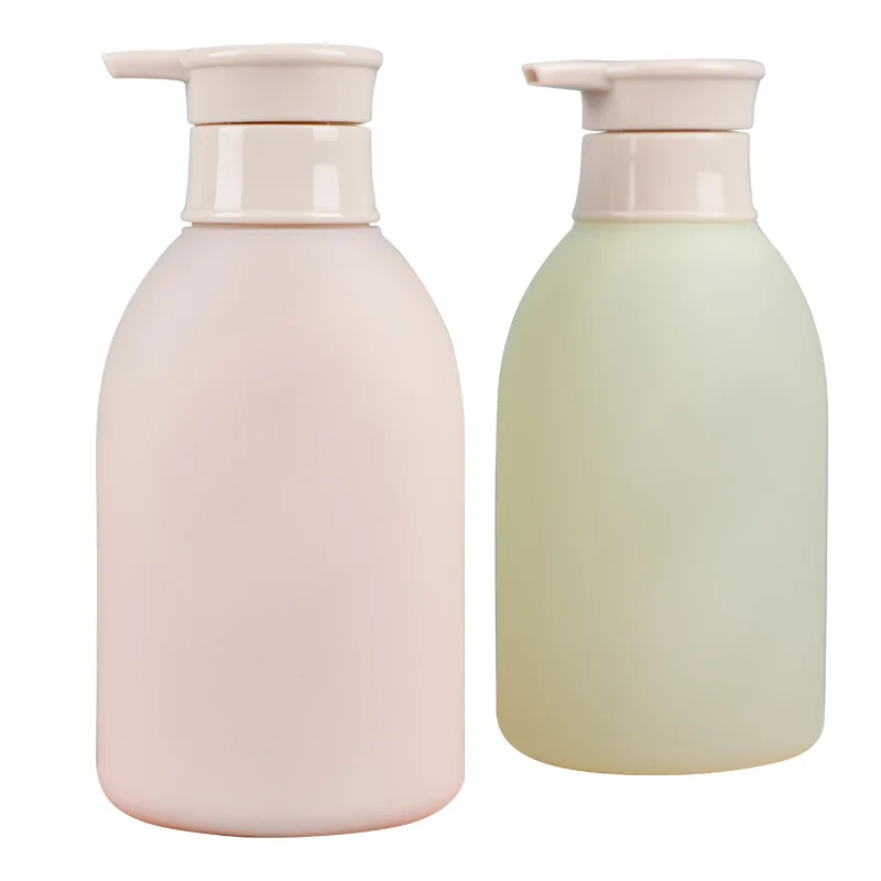 High Quality Colourful PE 300Ml 400Ml 500Ml 750Ml Shampoo Pump Bottle Lotion Round Shoulder for Cosmetic