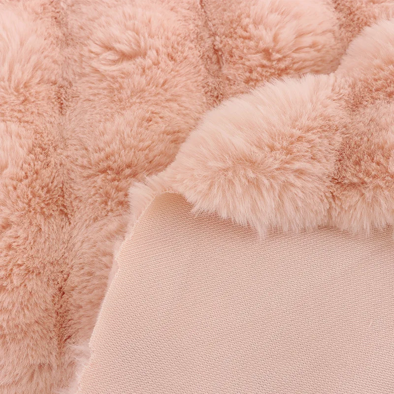 High Quality Luxury Artificial Multi Color Plush Faux Rabbit Fur Fabric Furry Material For Blanket