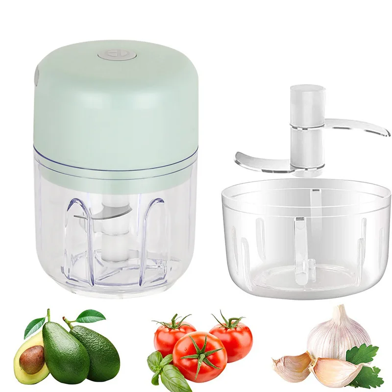 Electric Crusher Portable Mini Food Processor With USB Charging Rainproof Garlic Masher for Ice Cubes Spices 250ML