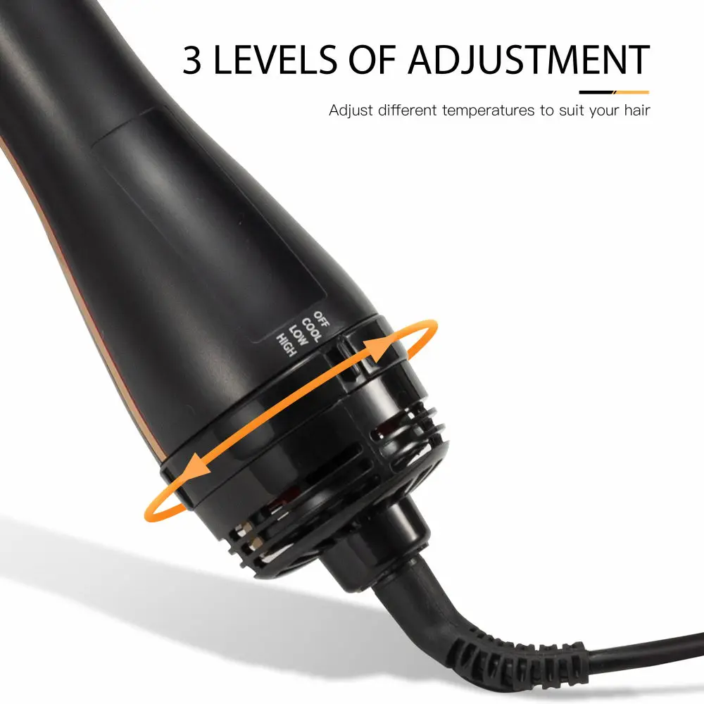 One-Step Hair Dryer & Volumizer Hot Air Brush 3-in-1 Hair Dryer Brush Styler