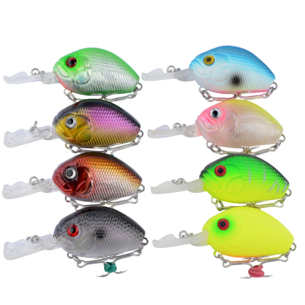 Crank 60mm 7g Floating Peche Leurre Souple Minnow Crank Bait Fishing Lure Bass Lure
