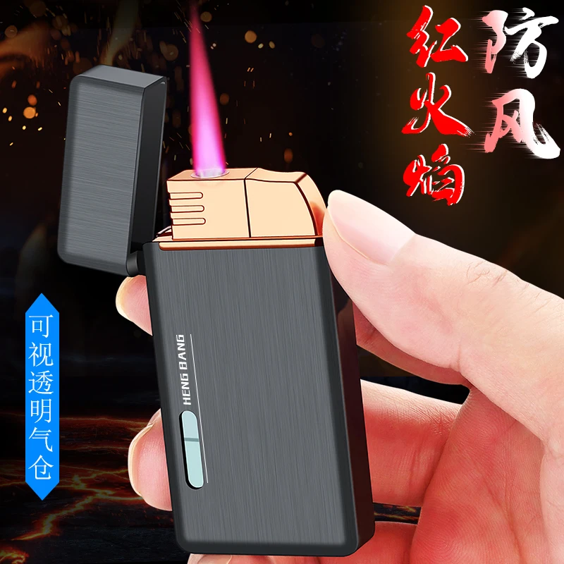 Best selling product Portable Blue mini torch lighter butane gas refill Windproof jet torch lighter christmas gift set for men