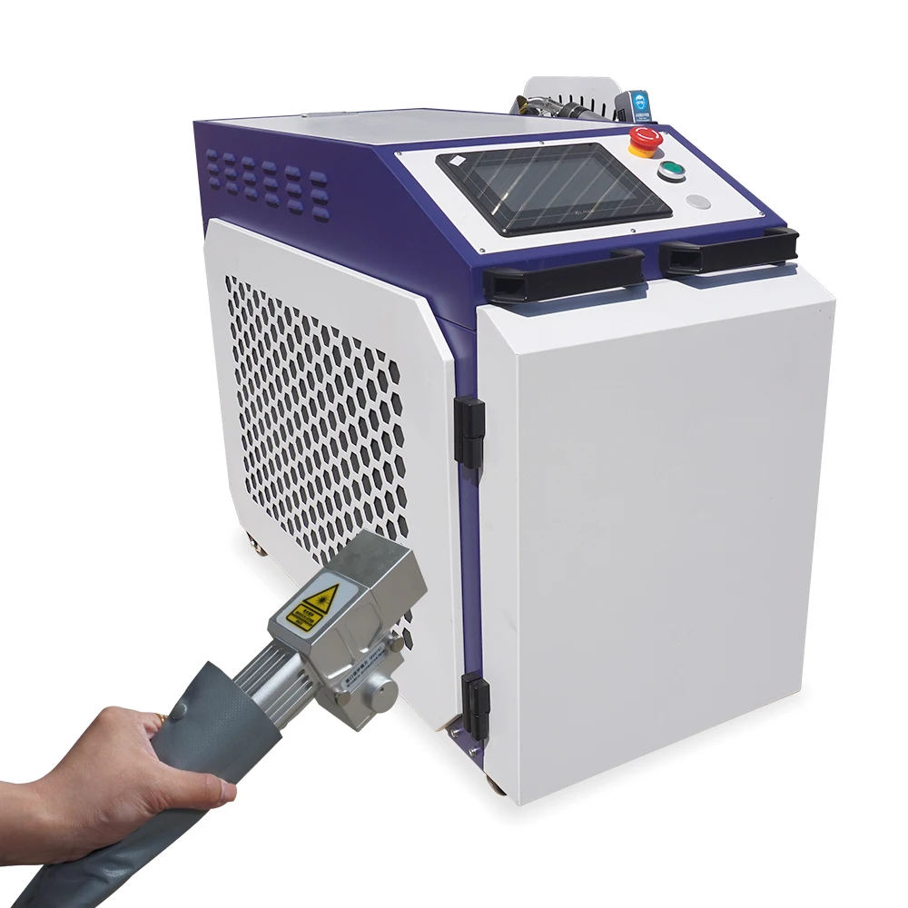 Optical fiber continuous surface CNC cleaning automatic rust removal Ruike handheld laser cleaning machine