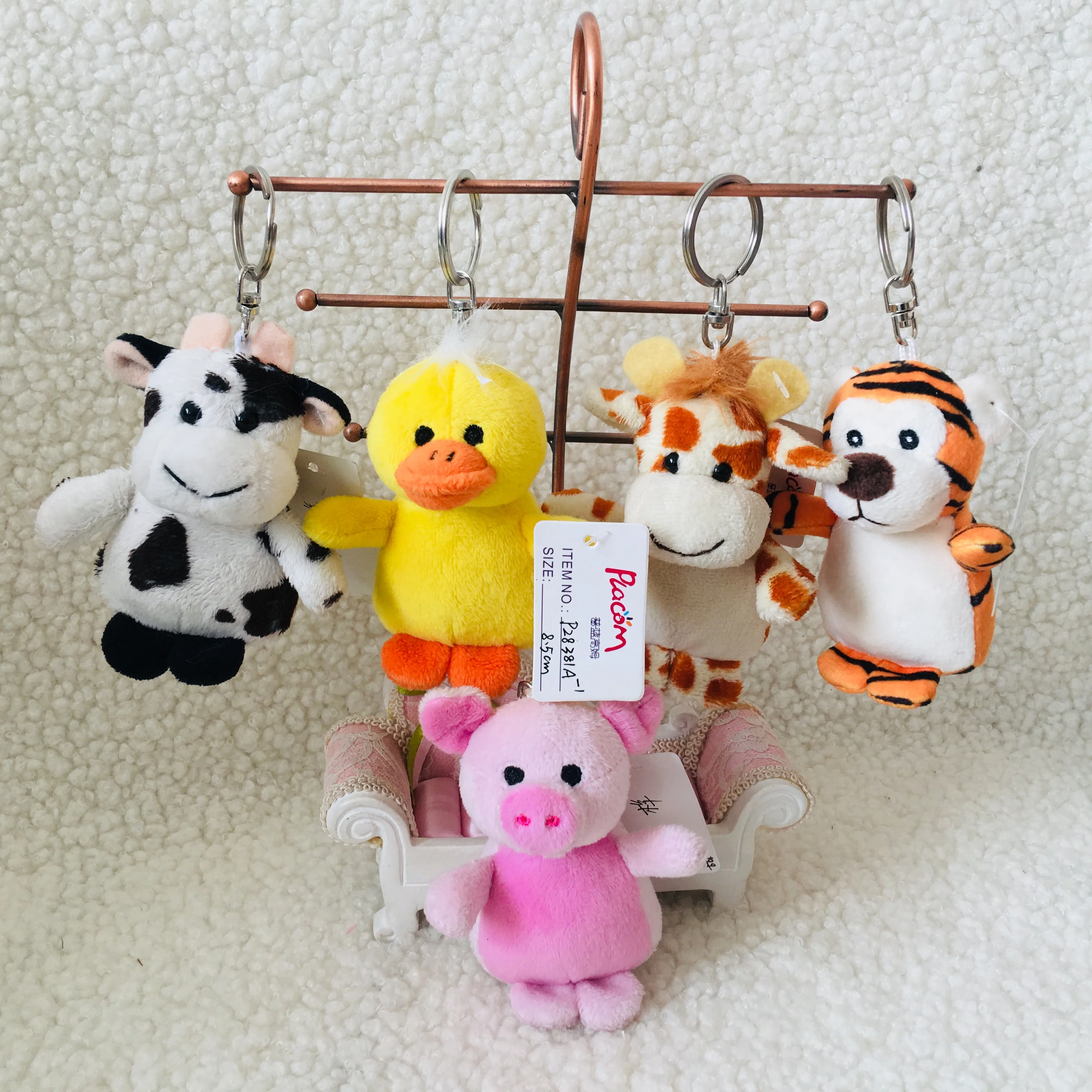 Customized plush hippo  keychain wholesale stuffed animal soft keychains 7cm plush keyring toys