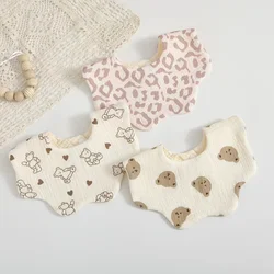 New Hanfeng 6-ply cotton gauze petal bib Zou Zou cloth mouth towel 360 degree newborn bib