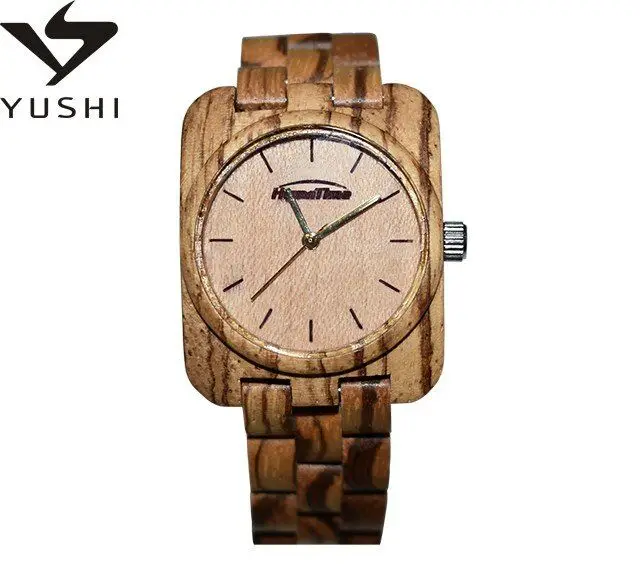 2021 Zebra Burl деревянные часы с пользовательской гравировкой от производства