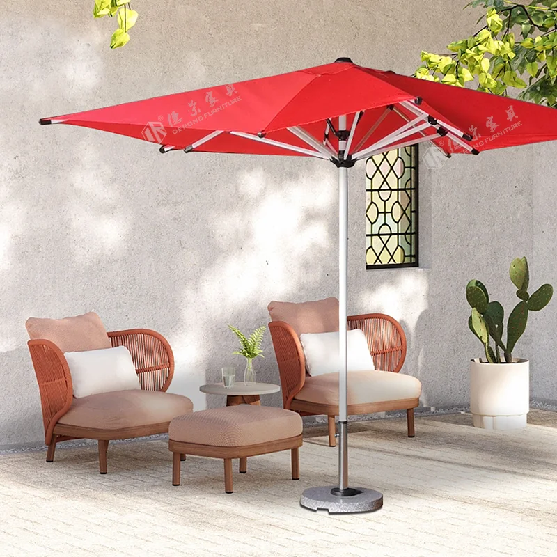 Коммерческая Колонка зонтик открытый сад вращающийся Балконный Зонт Пляжный внутренний дворик Регулируемая наклон пентаграмма