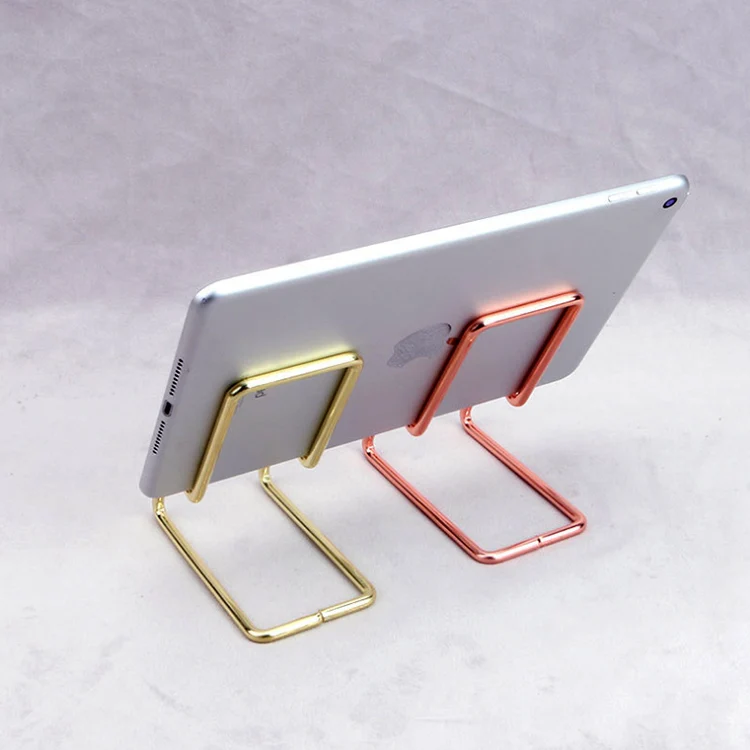 Metal wire Phone Holder Desktop Stand Phone holder clips gold / rose gold colors