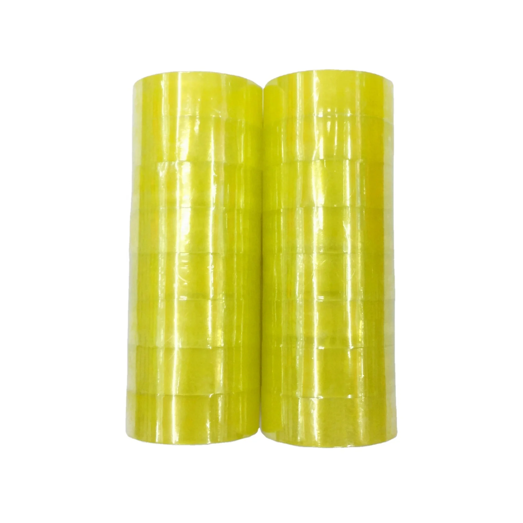 Горячая Распродажа из Индии, 18 мм, желтоватая клейкая лента для студентов, супер липкая Лента bopp, канцелярская лента, хорошо адгезирующая упаковочная лента с цветком