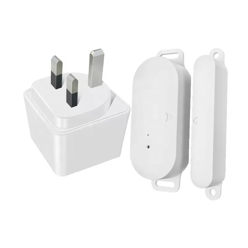 Smart Mini UK Sockets paired with Wireless Door opening Sensor Window Sensors RF Control Home Save energy System No Hub Required
