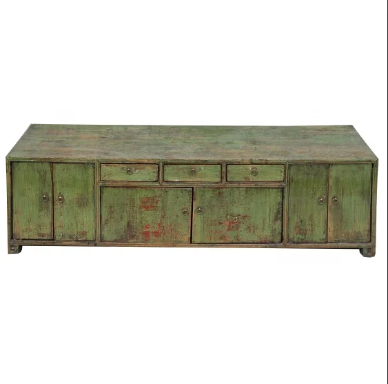 Chinese Antique Solid Wood Hand-painted TV cabinet