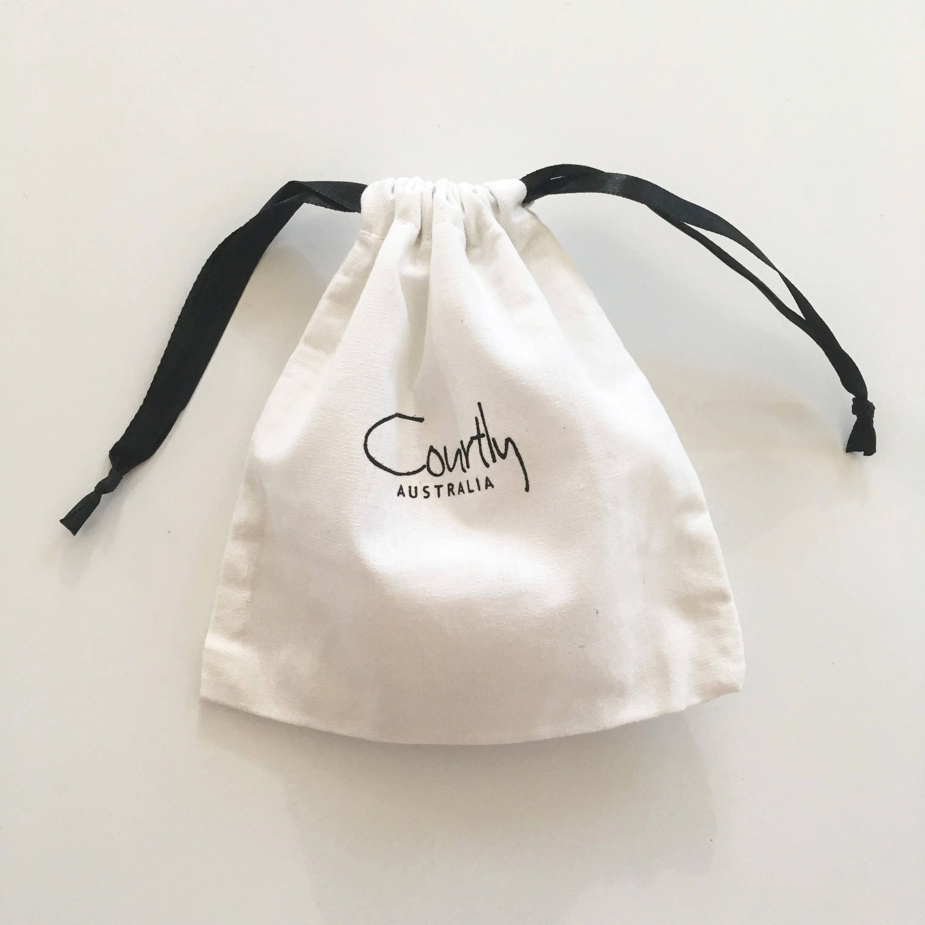
DRAW STRING BAG - COTTON WITH LOGO & WEBSITE PRINT FOR PACKAGING 