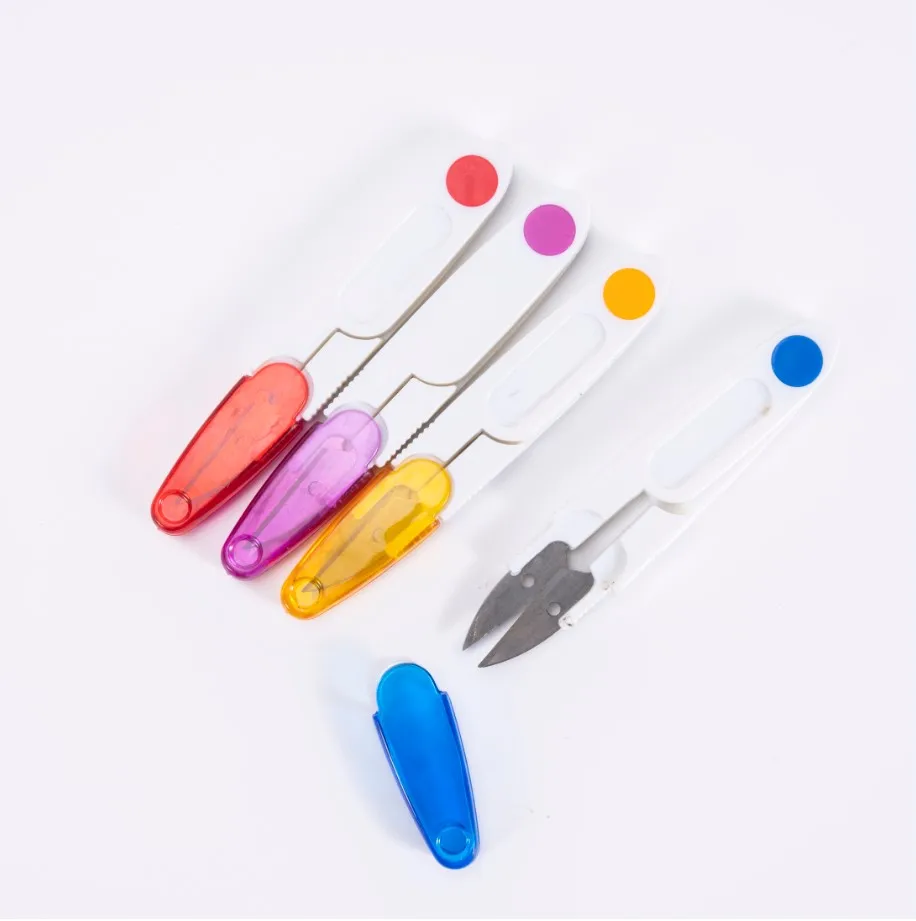 Embroidery Cross-Stitch Craft Thread Cutter Yarn Scissor with Protective Cover Sewing Scissors Clothes Thread