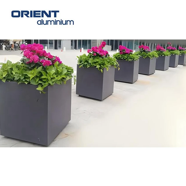 Good Selling Durable Decorative Metal Outdoor Aluminium Garden flower pots & planters