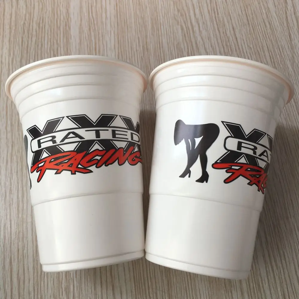
pp beer cup with dome lid/ disposable BPA free drinking cup / pp plastic type cup for beverage 