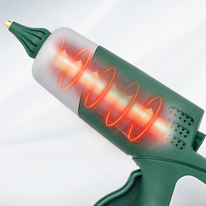 Cordless Hot Melt Glue Gun for Ma kita/Dew alt/Mil waukee Bos ch 18V Li-ion Battery Digital Display Glue Gun for 11mm Glue Stick