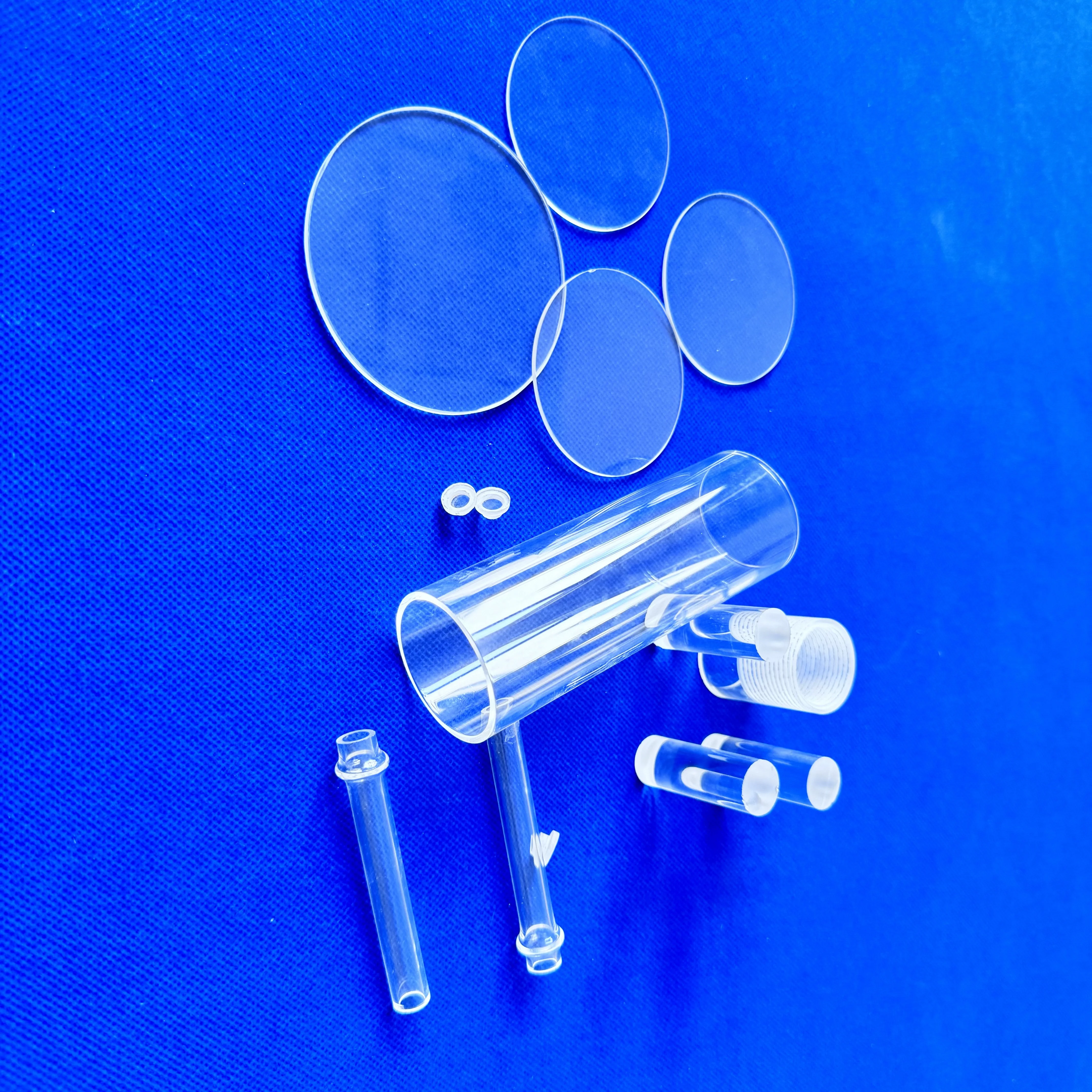 high temperature resistant glass furnace used quartz glass high pressure quartz tube Large Diameter Customized Sizes