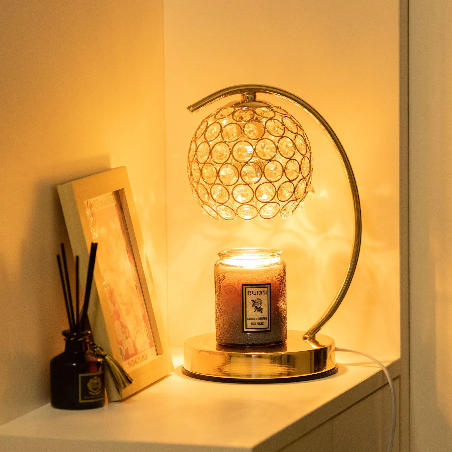 Electric Aroma Wax Melt Warmer Aromatherapy Melting Candle Lamp melting wax table lights