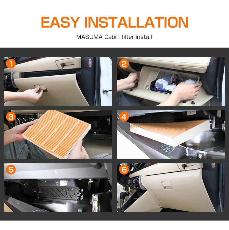 MASUMA MC-2008 Manufacture Auto Cabin Air Filter Car Carbon Filter 7803A004 7803A109 Cabin Filter For TOYOTA For MITSUBISHI Car