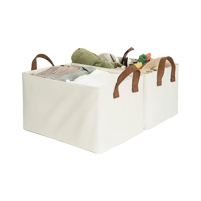 Rectangle Underwear Storage Bins Baskets For Shelves Made of Polyester Canvas