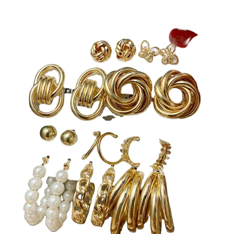 Markdown sale diamond hoop cd mushroom earrings xuping bow louuuuuuis vuittttttton earrings butterfly cross moon earrings