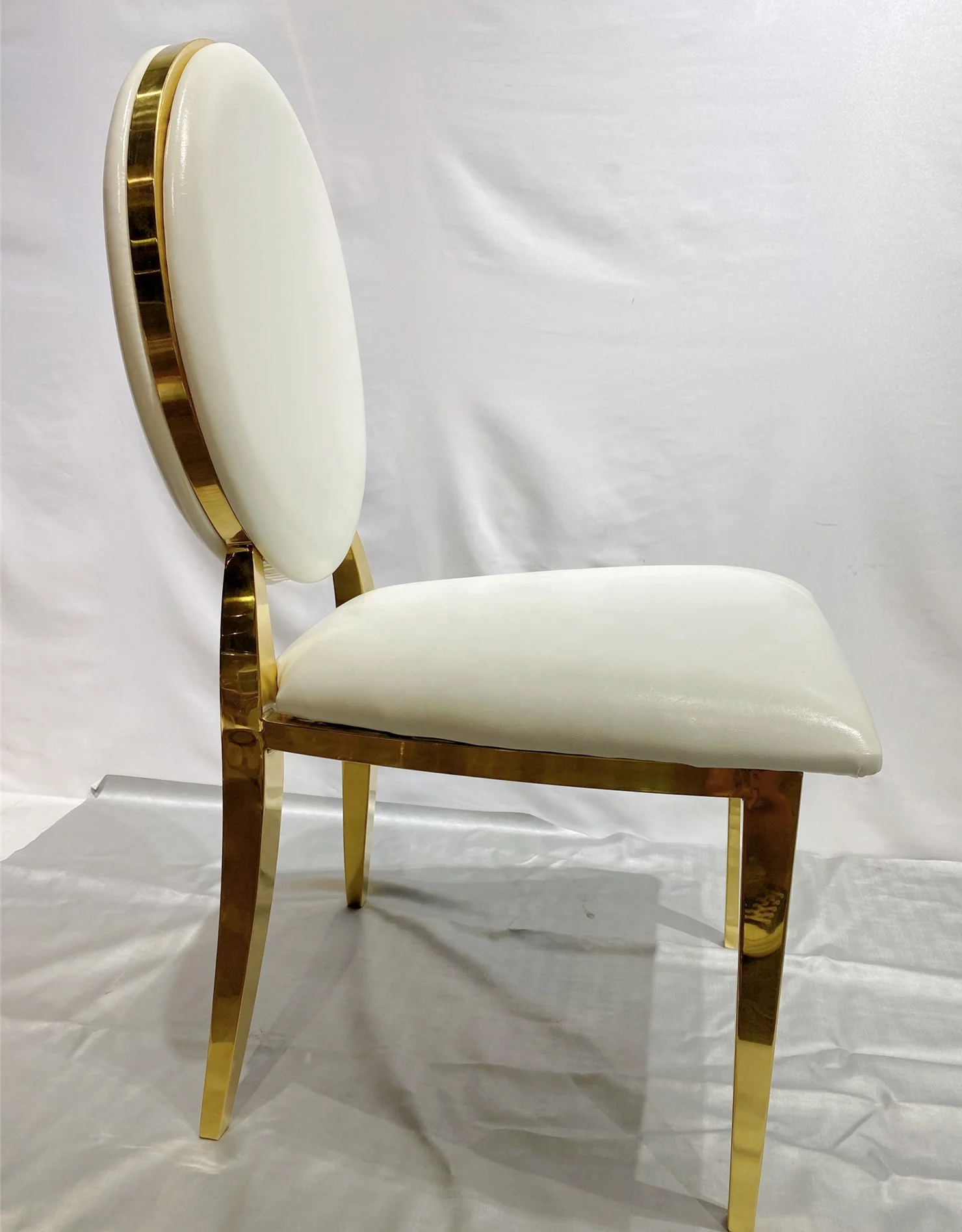 New design Luxury Stainless Steel Wedding Hote Reception Chair with Removeable Backrest cushion and Seat cushion