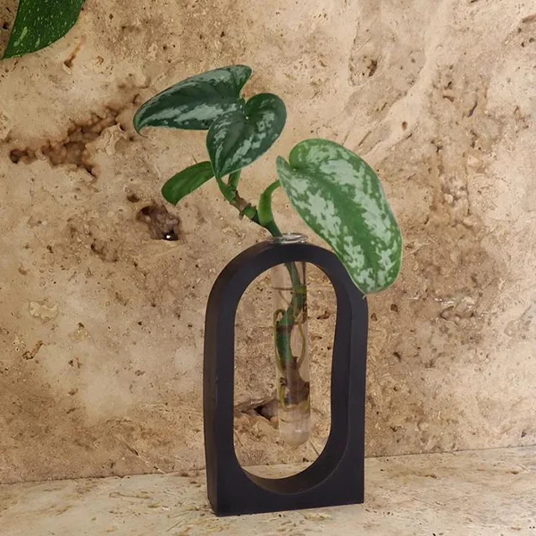 Custom nordic style resin flower bud vase test tube vase bud plant pots glass test tube white vase for home decoration