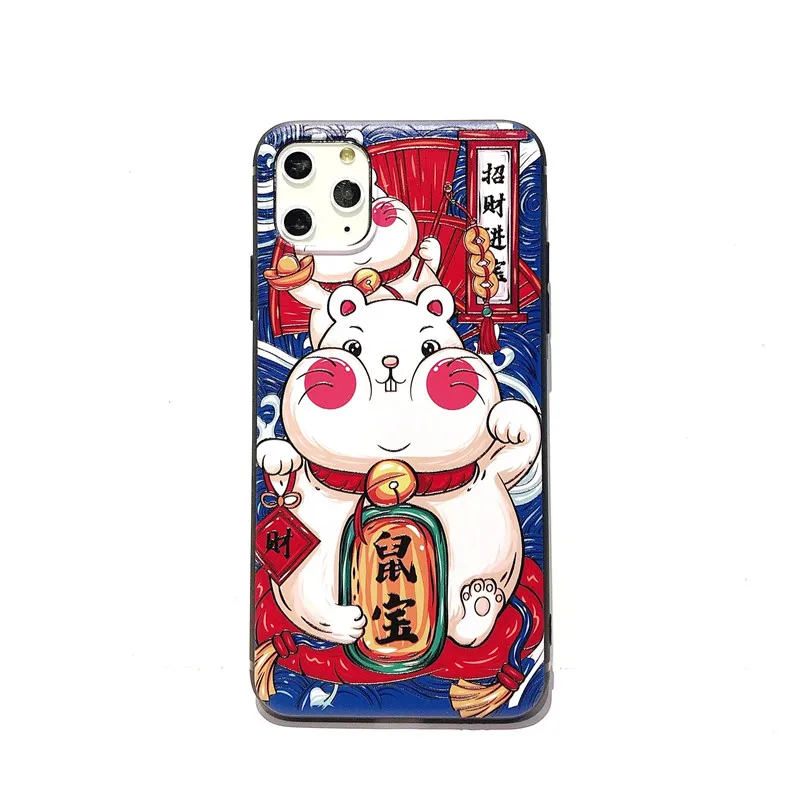 New Year Custom Phone Case Printing Service Hybrid Plastic Animals Print Phone Case 3D Embossed Sublimation Printing Phone Cases