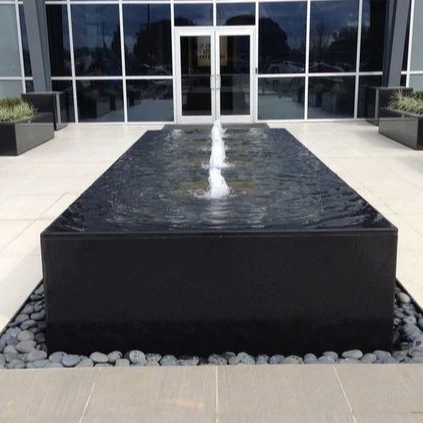 Modern garden Corten Steel metal black outdoor water fountains outdoor