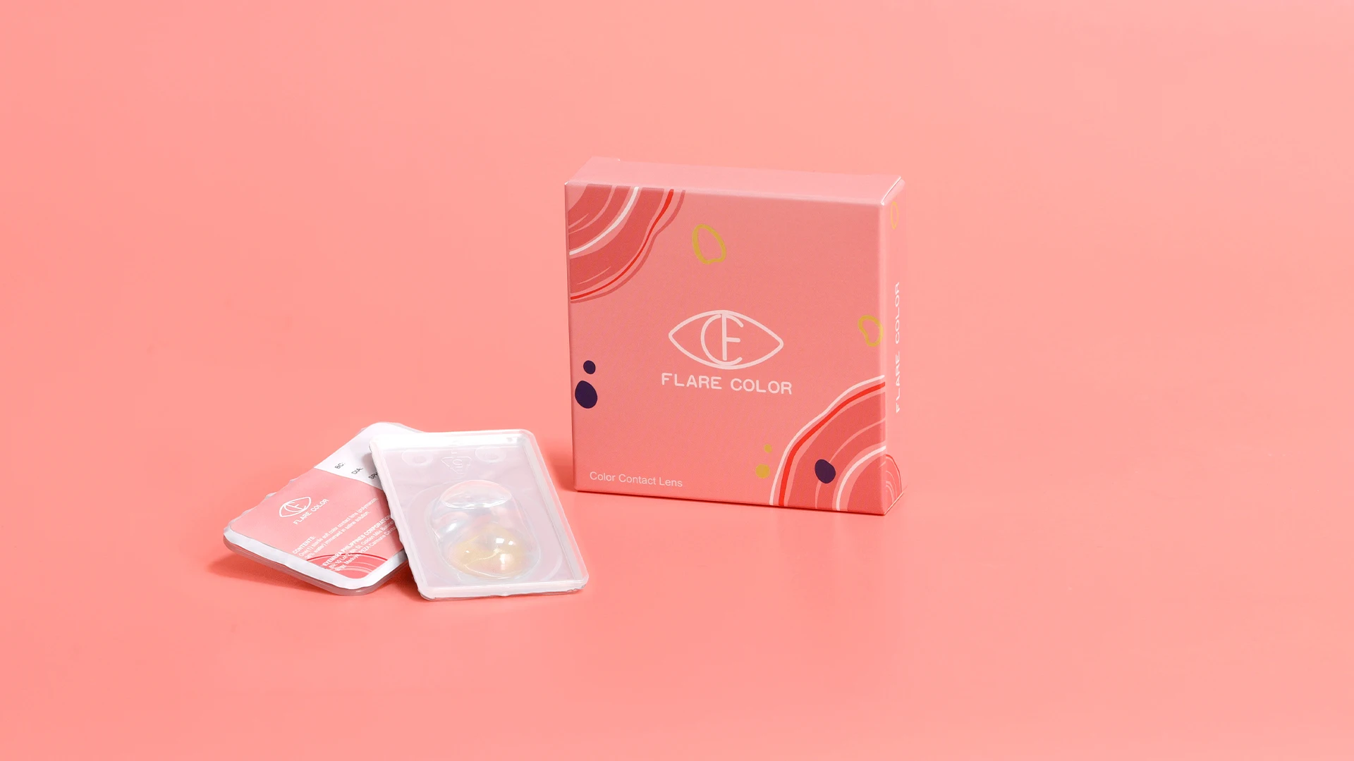 Free Fancy look hidrocor Crystal color contact lenses paper box Fresh looking 3 tone luxury color contacts paper package