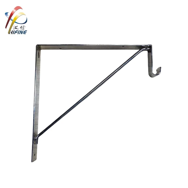 Heavy Duty Chrome Oval Tube Plated Closet Rod & Shelf Bracket