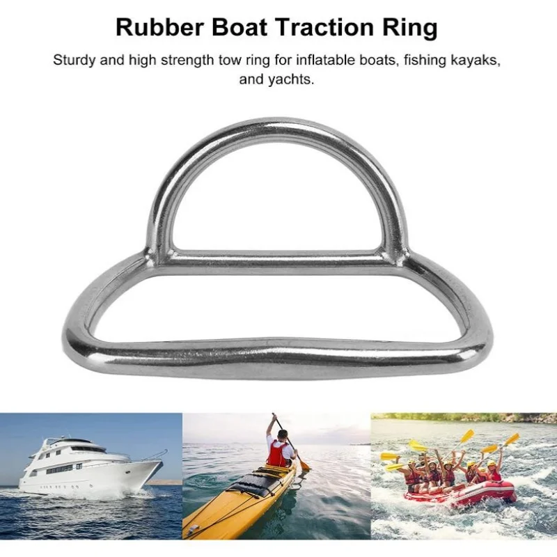 Rigging Hardware Stainless Steel 304 Dual D/Towing Ring Boat Accessory Pull Handle Ring